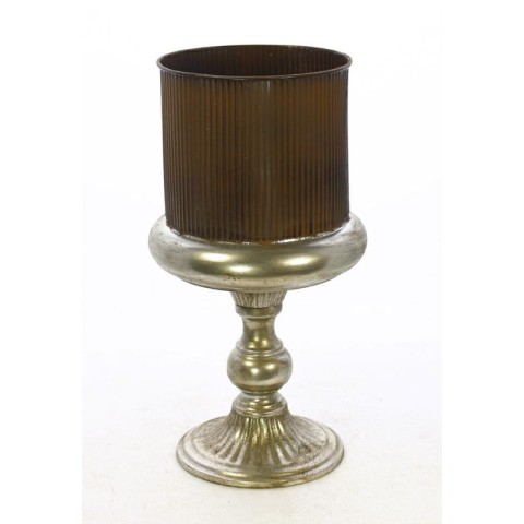 VASO RUGGINE ARGENTO D22 H41 METALLO